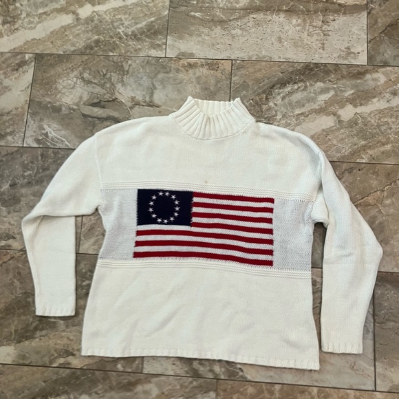 Vintage Other - Vintage Stars and Stripes American Flag USA Made Sweater SZ XL